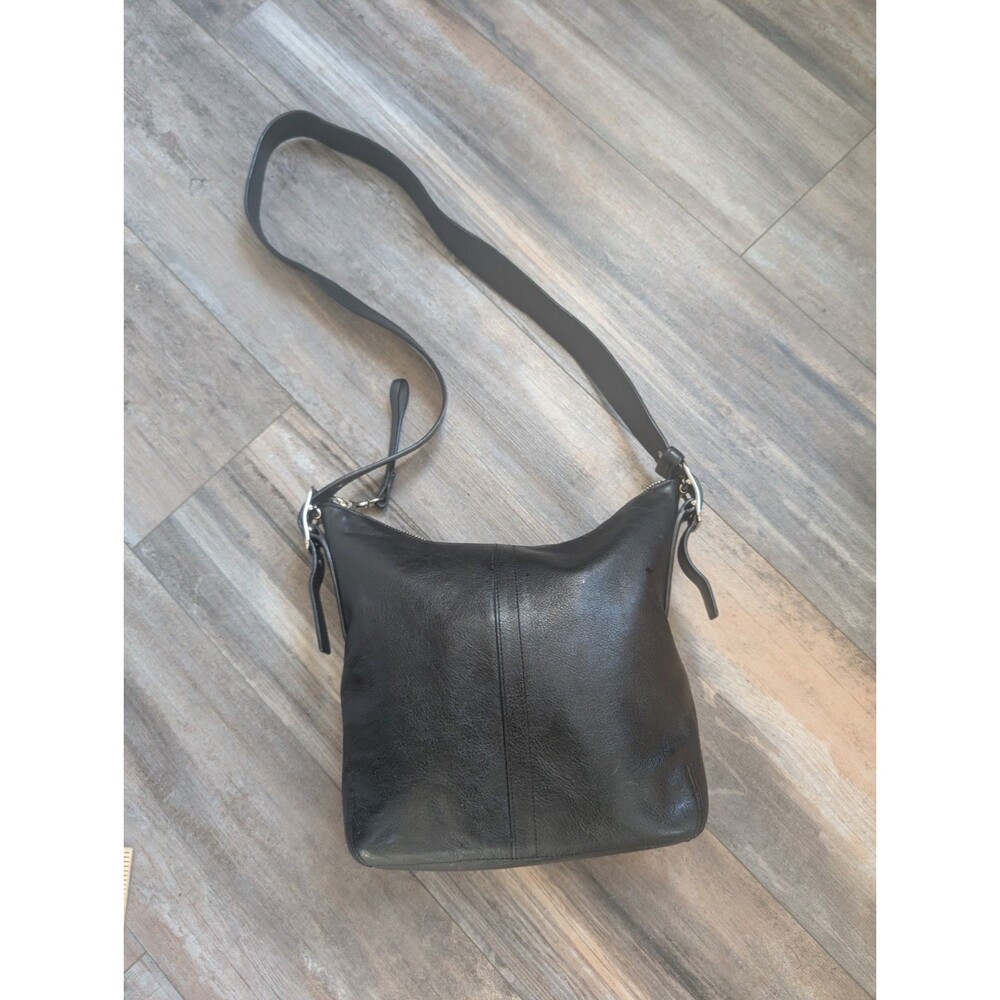 Vintage Y2K Black Leather COACH 9326 Legacy Slim Crossbody Bag Adjustable Strap